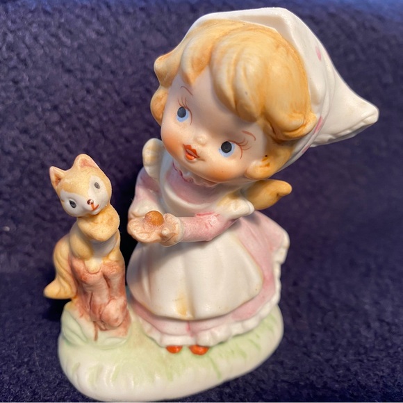 Vintage Homco Polka Dot Girls with animals set of 3 - Picture 3 of 7